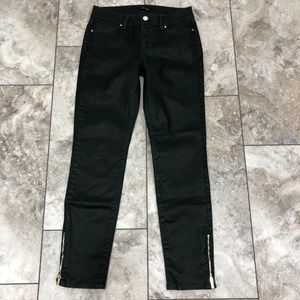 WHBM SKIMMER ZIP ANKLE FAUX LEATHER SIZE 0